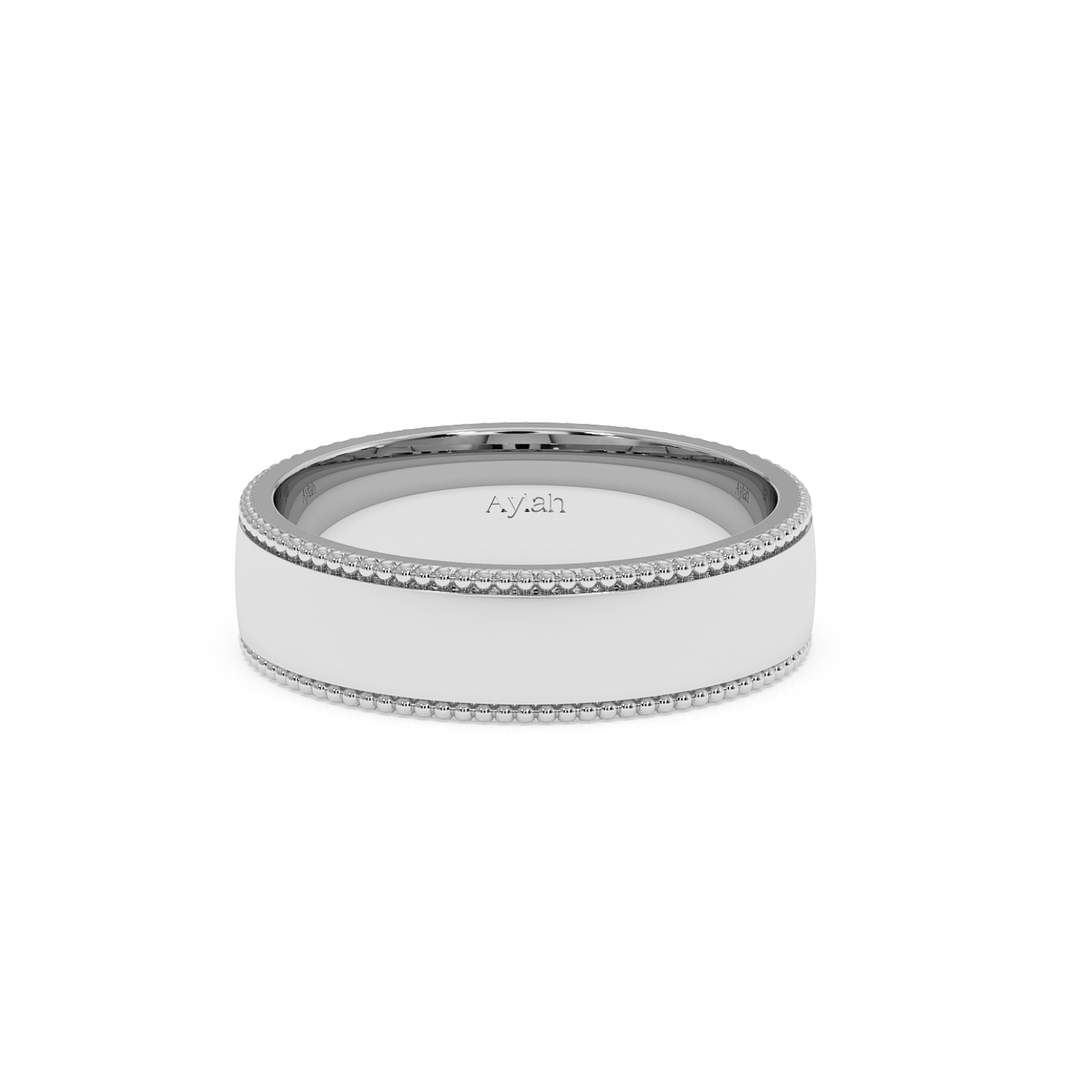 6mm Court Shape Millgrain