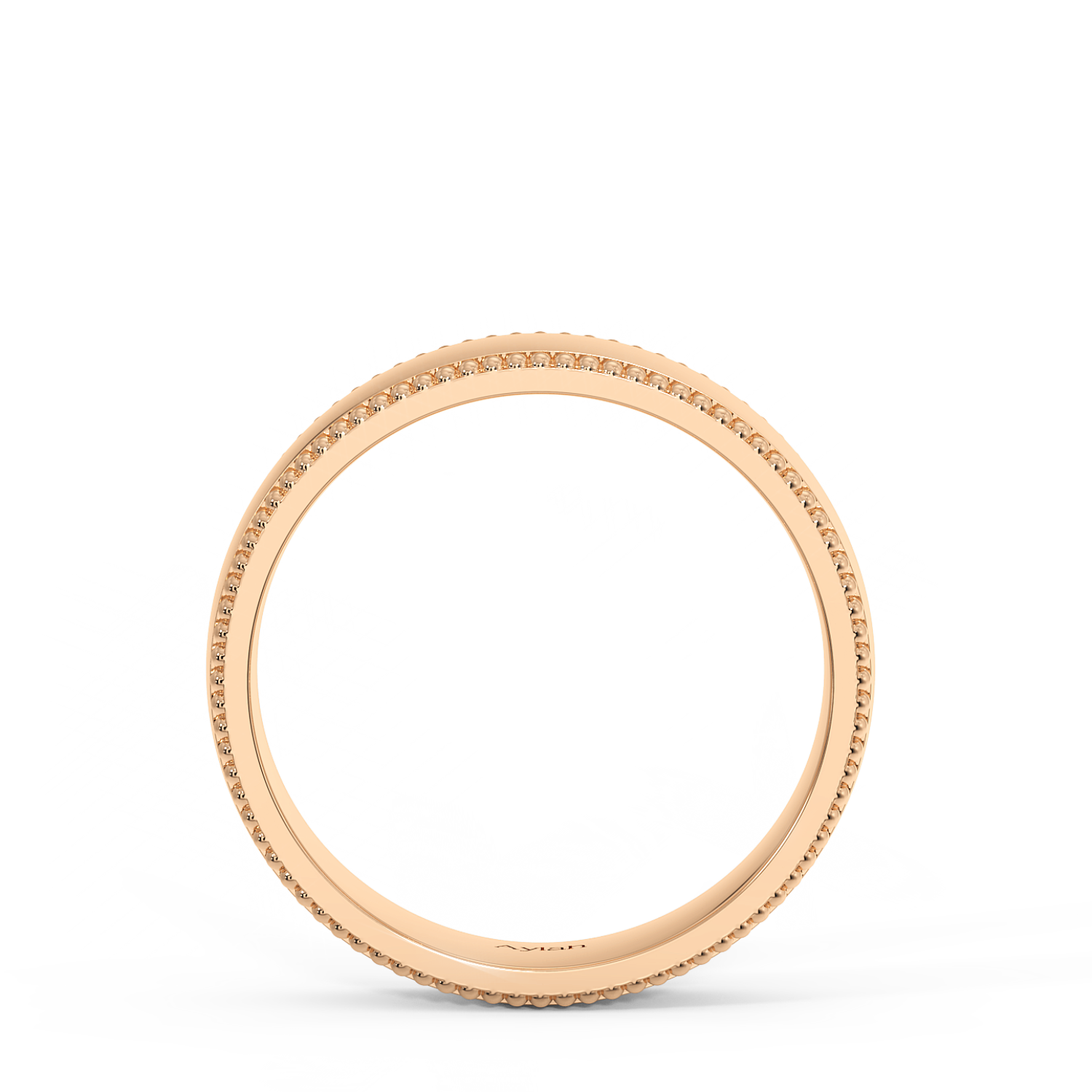 6mm Court Shape Millgrain