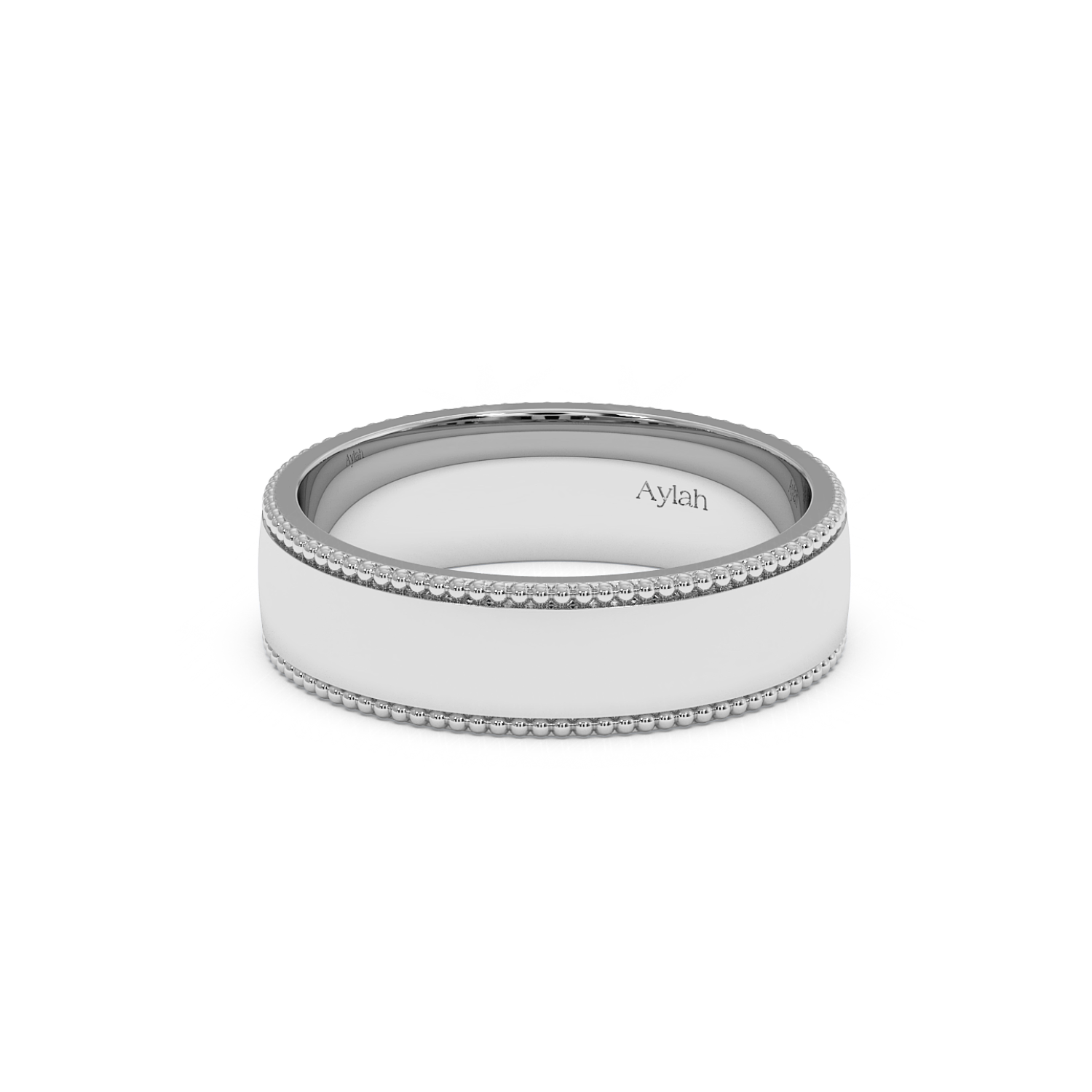 6mm Court Shape Millgrain