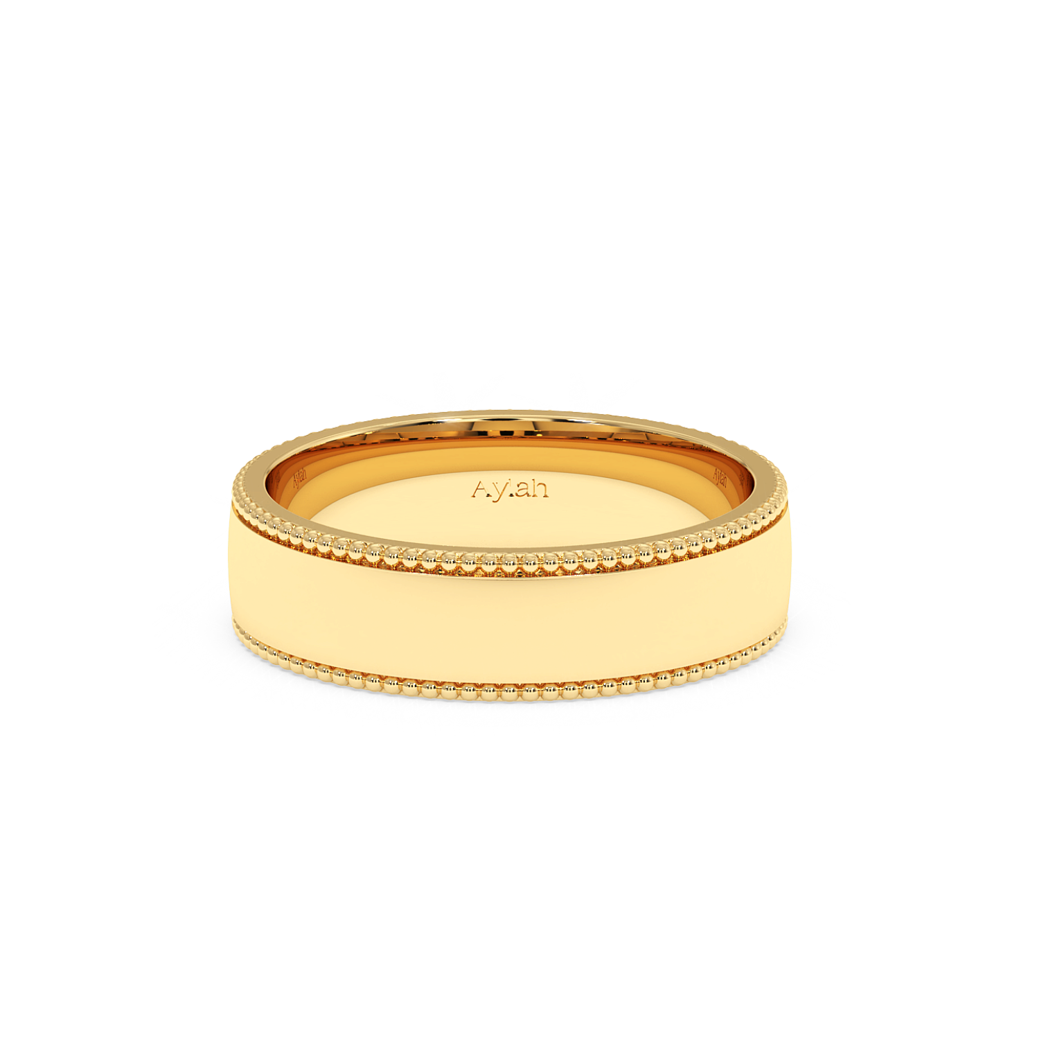 6mm Court Shape Millgrain